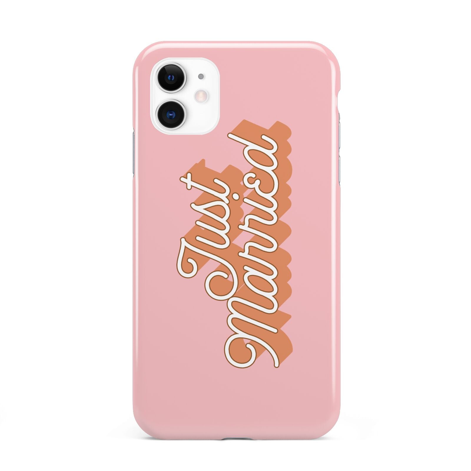 Just Married Pink iPhone 11 3D Tough Case