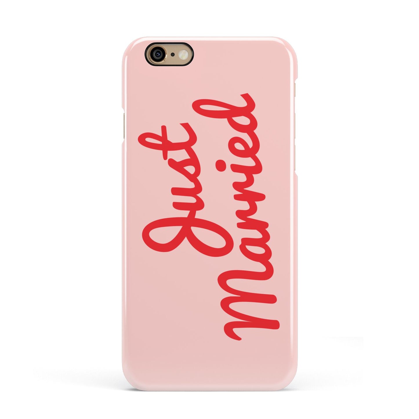 Just Married Red Pink Apple iPhone 6 3D Snap Case