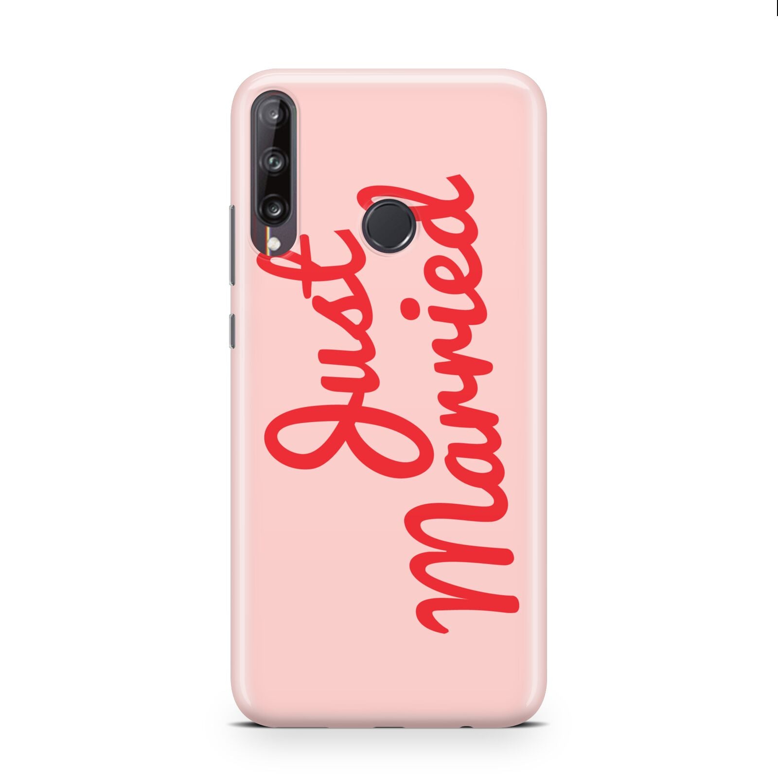 Just Married Red Pink Huawei P40 Lite E Phone Case