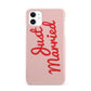 Just Married Red Pink iPhone 11 3D Snap Case