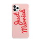 Just Married Red Pink iPhone 11 Pro Max 3D Tough Case