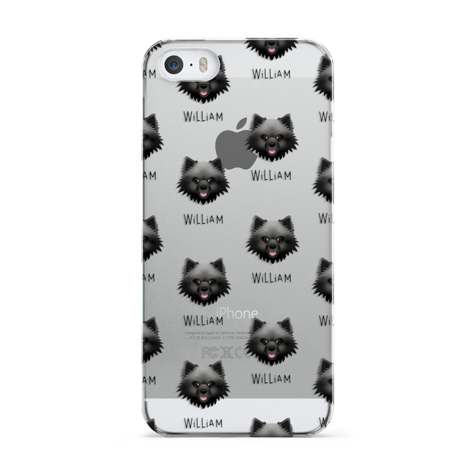 Keeshond Icon with Name Apple iPhone 5 Case