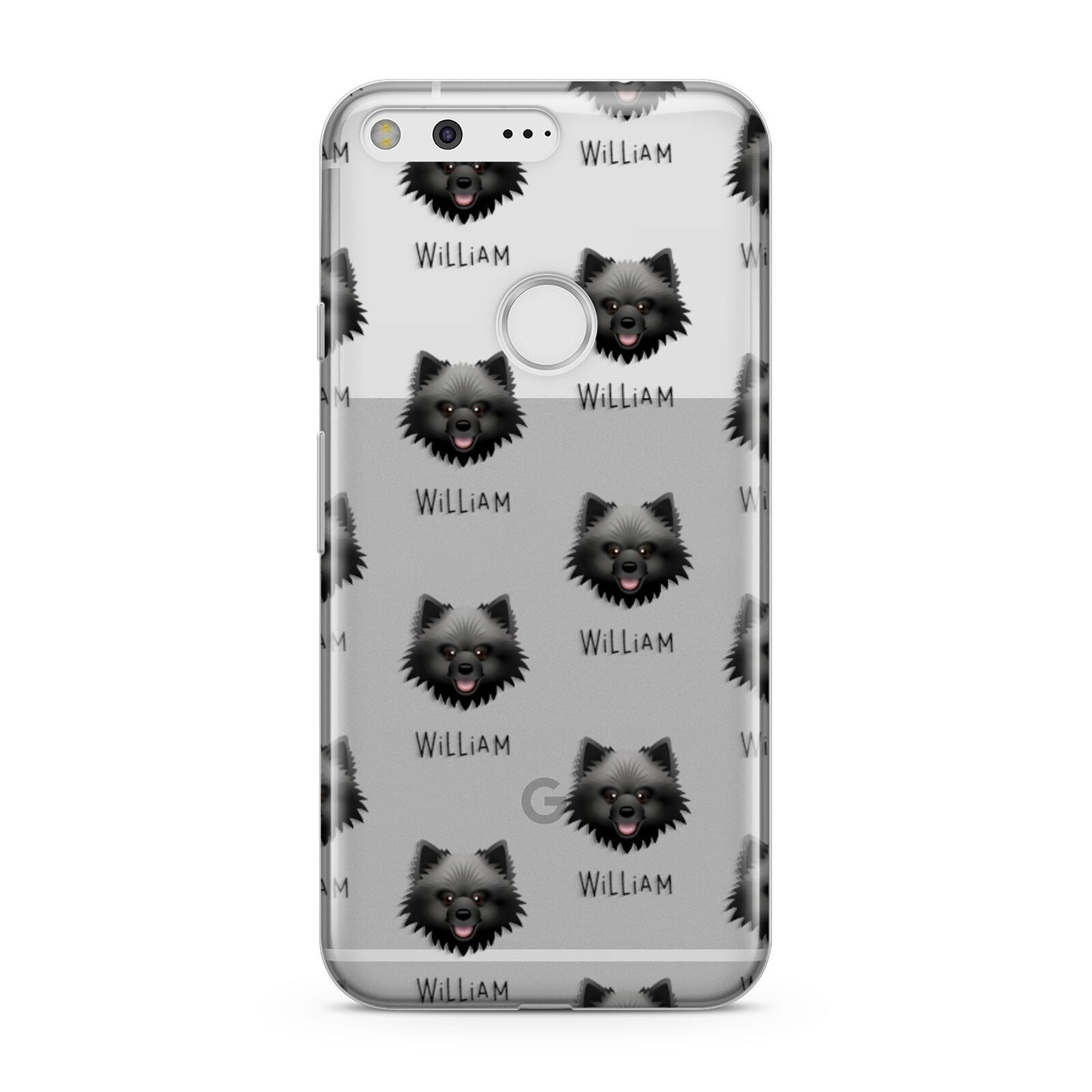 Keeshond Icon with Name Google Pixel Case