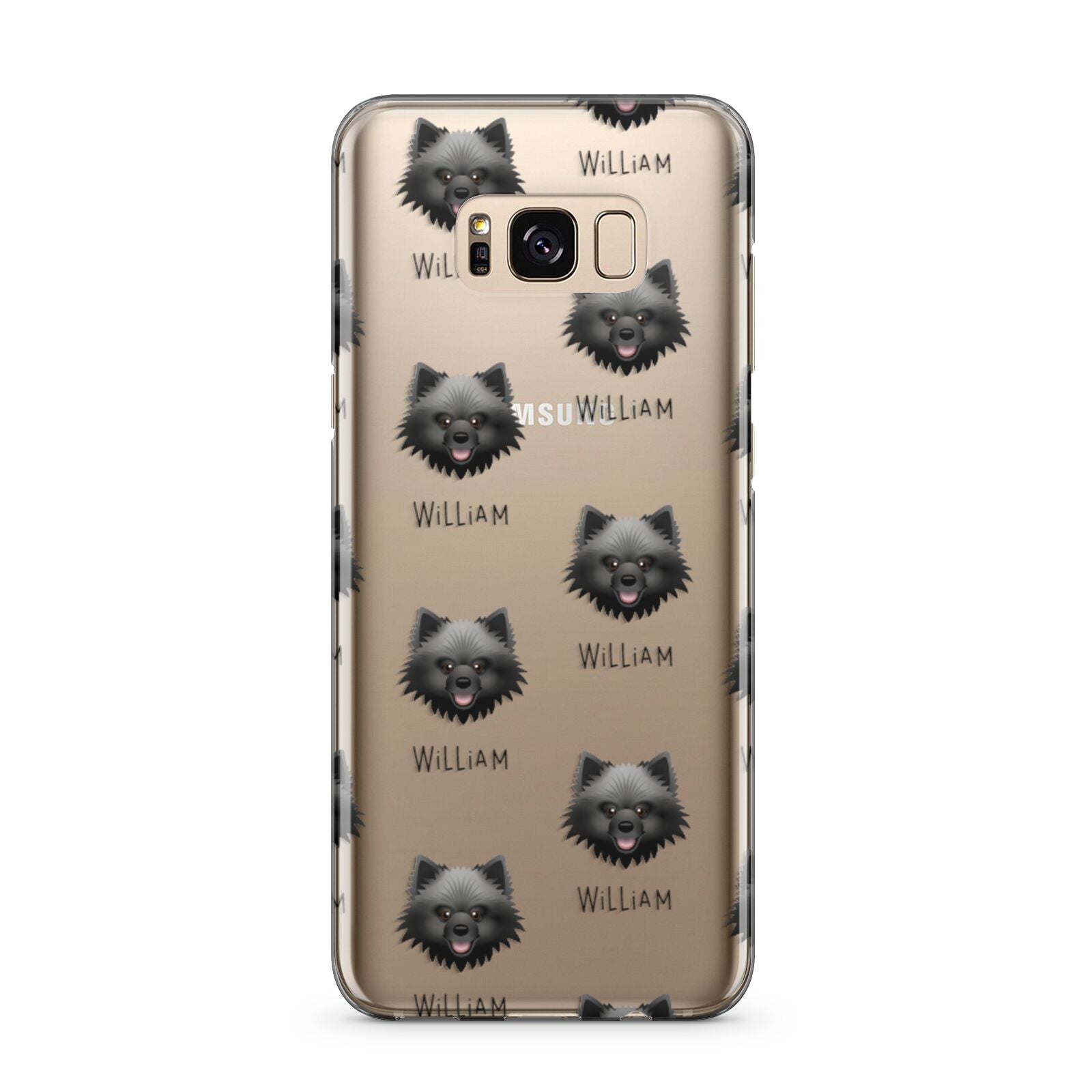 Keeshond Icon with Name Samsung Galaxy S8 Plus Case