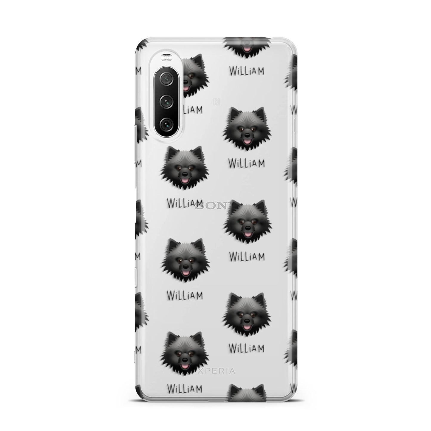 Keeshond Icon with Name Sony Xperia 10 III Case