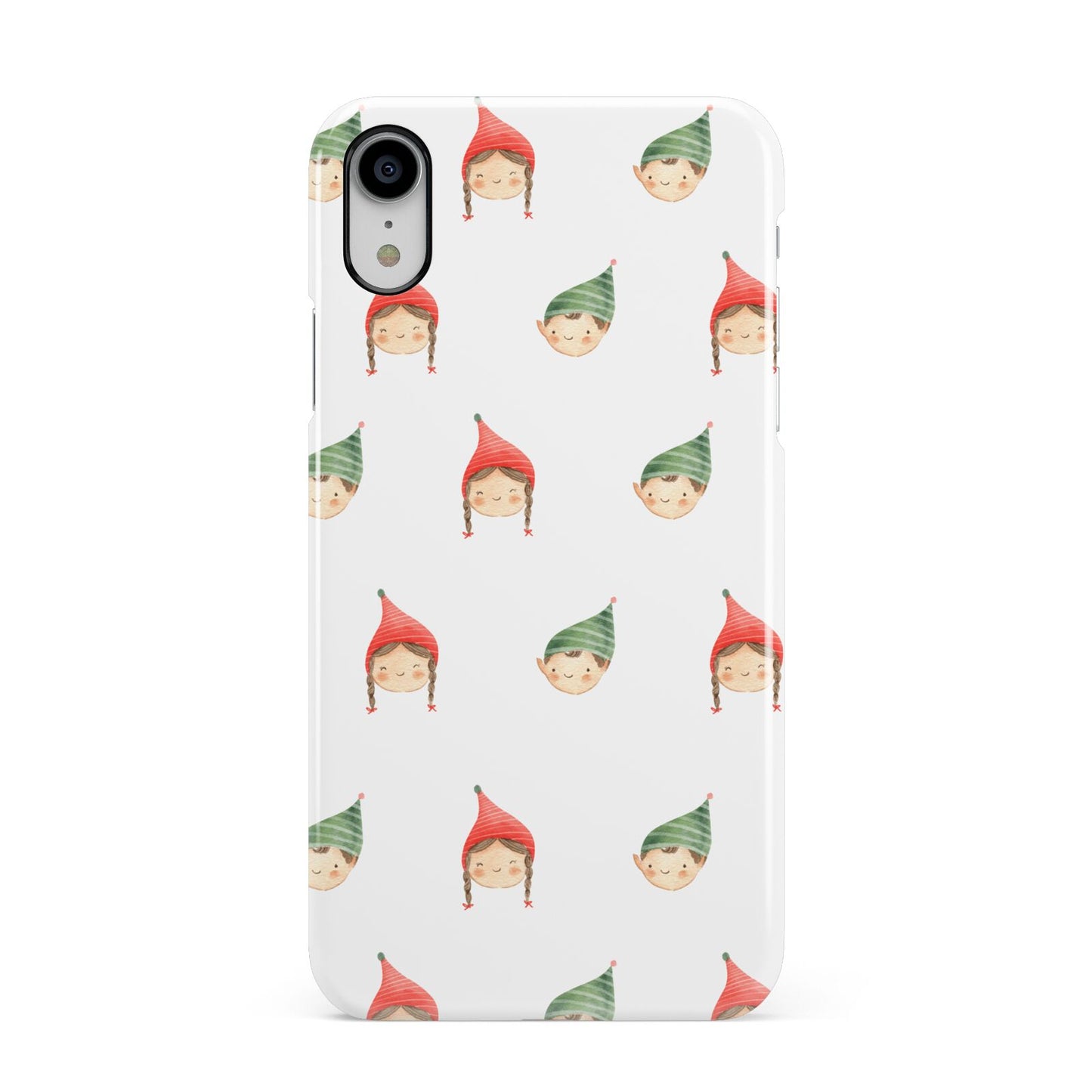 Kids Christmas Apple iPhone XR White 3D Snap Case