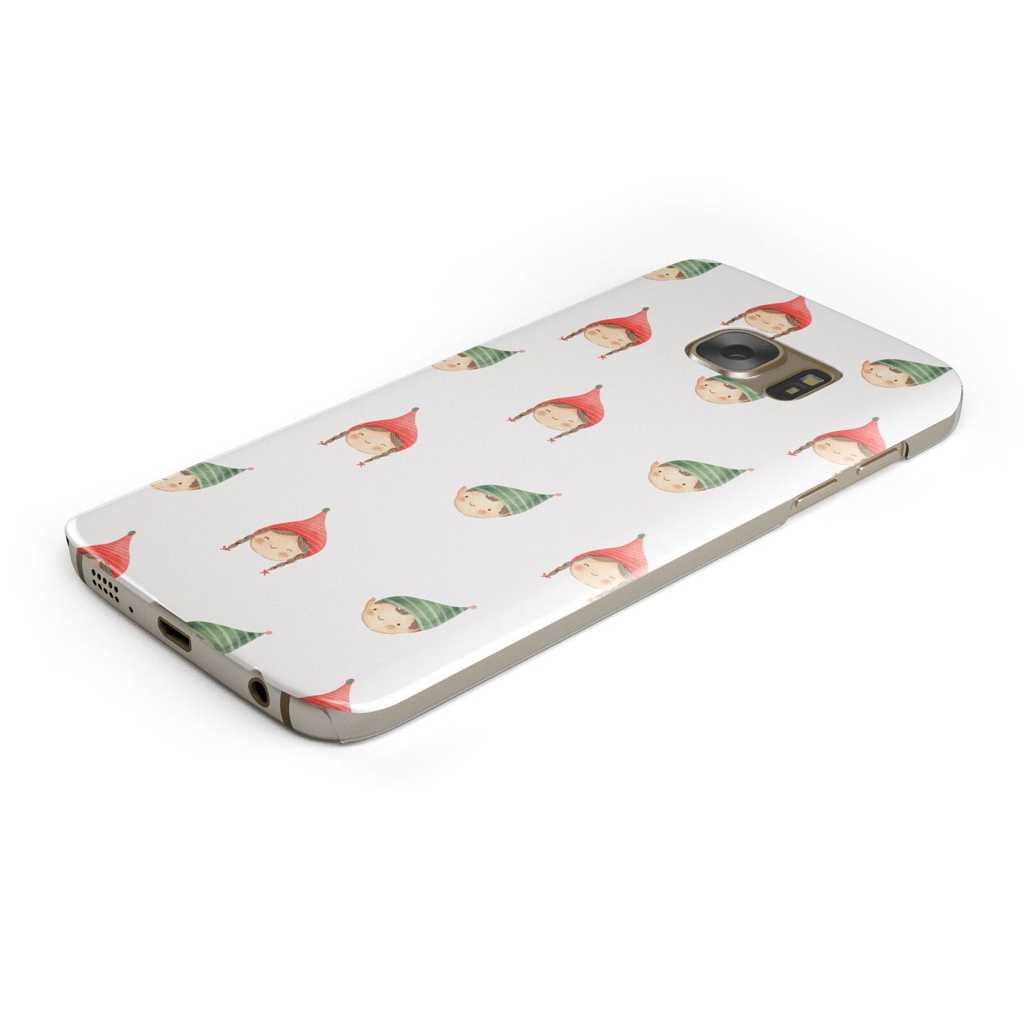 Kids Christmas Protective Samsung Galaxy Case Angled Image