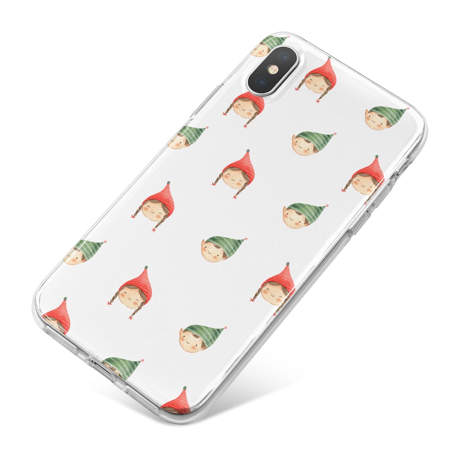 Kids Christmas iPhone X Bumper Case on Silver iPhone