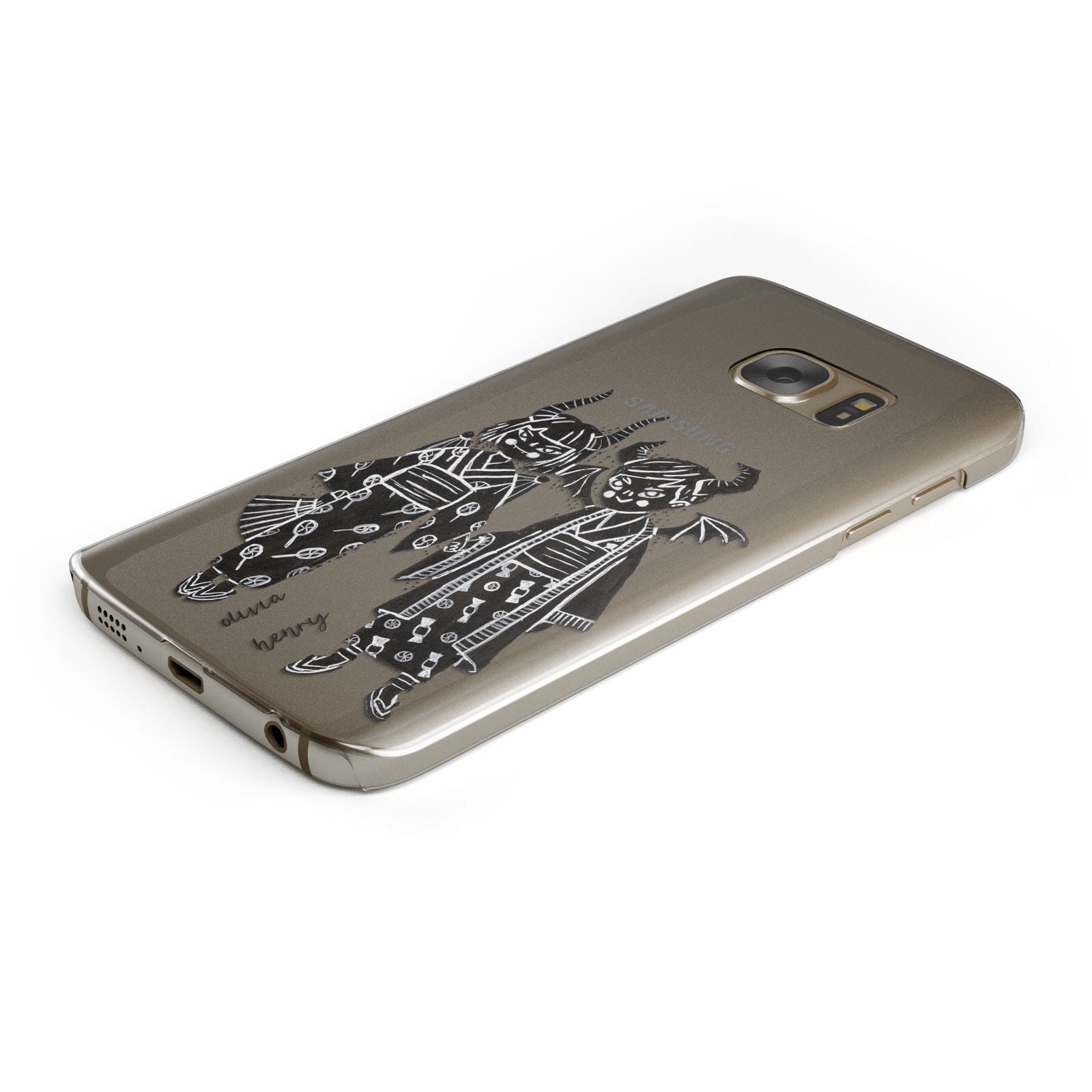 Kimono Devils Protective Samsung Galaxy Case Angled Image