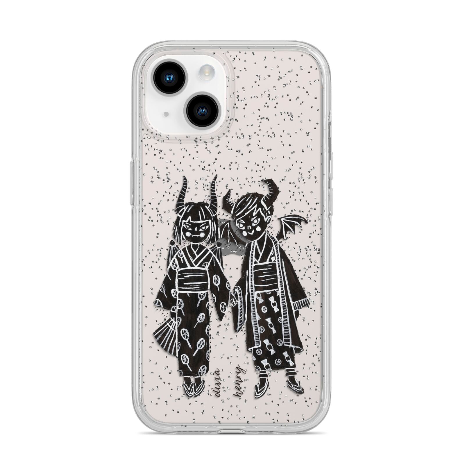 Kimono Devils iPhone 14 Glitter Tough Case Starlight