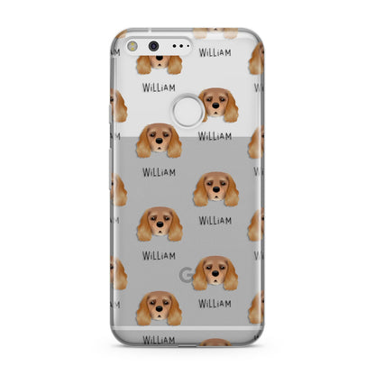 King Charles Spaniel Icon with Name Google Pixel Case