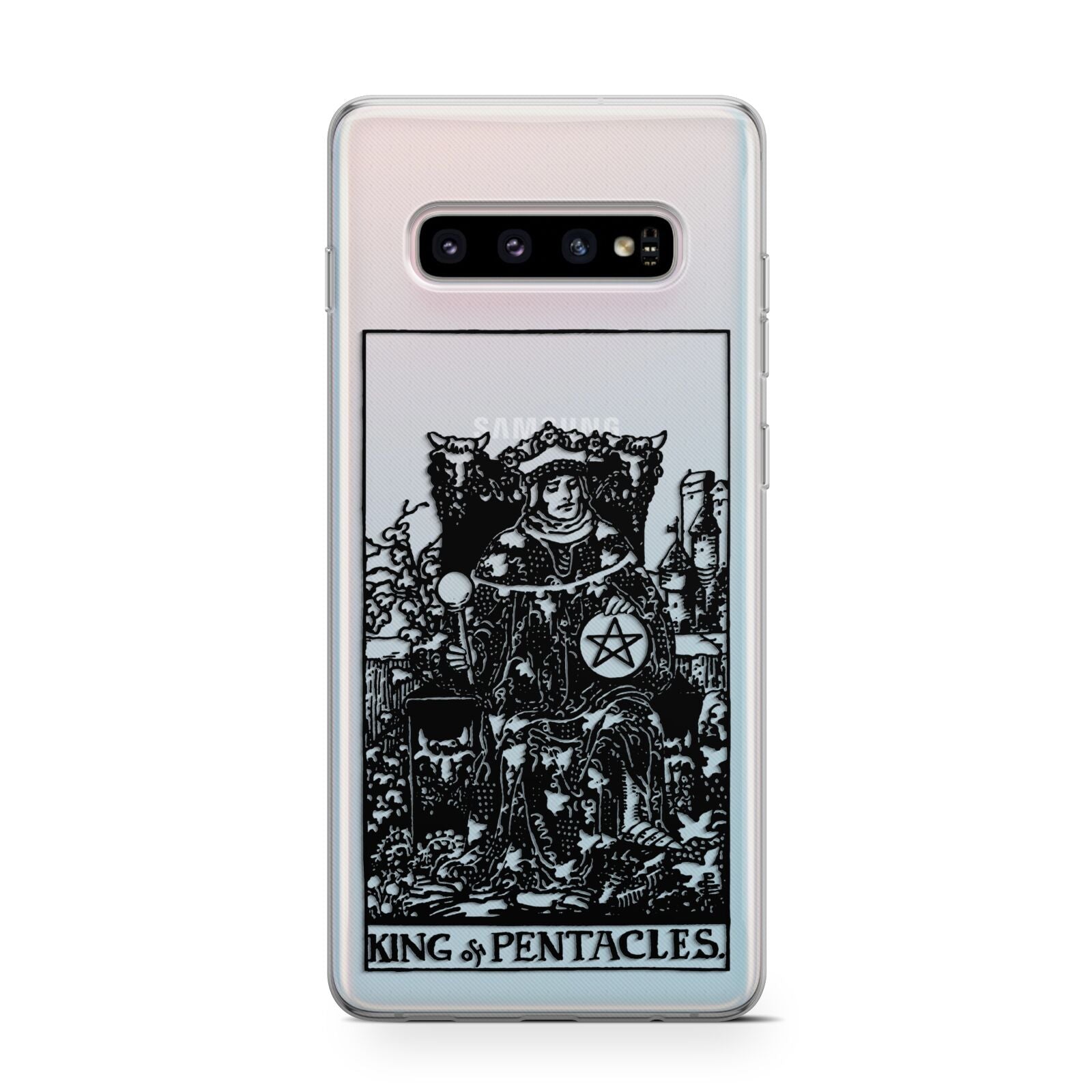 King of Pentacles Monochrome Protective Samsung Galaxy Case