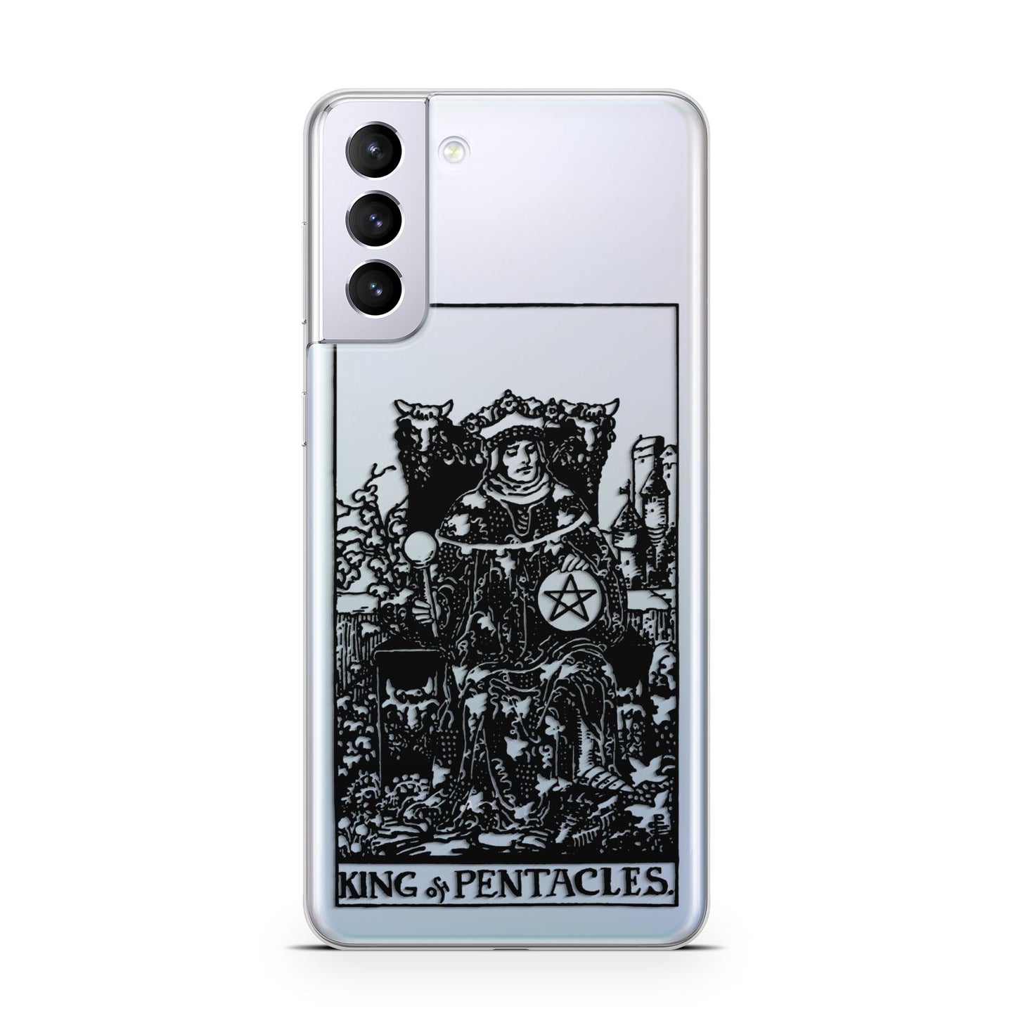 King of Pentacles Monochrome Samsung S21 Plus Case