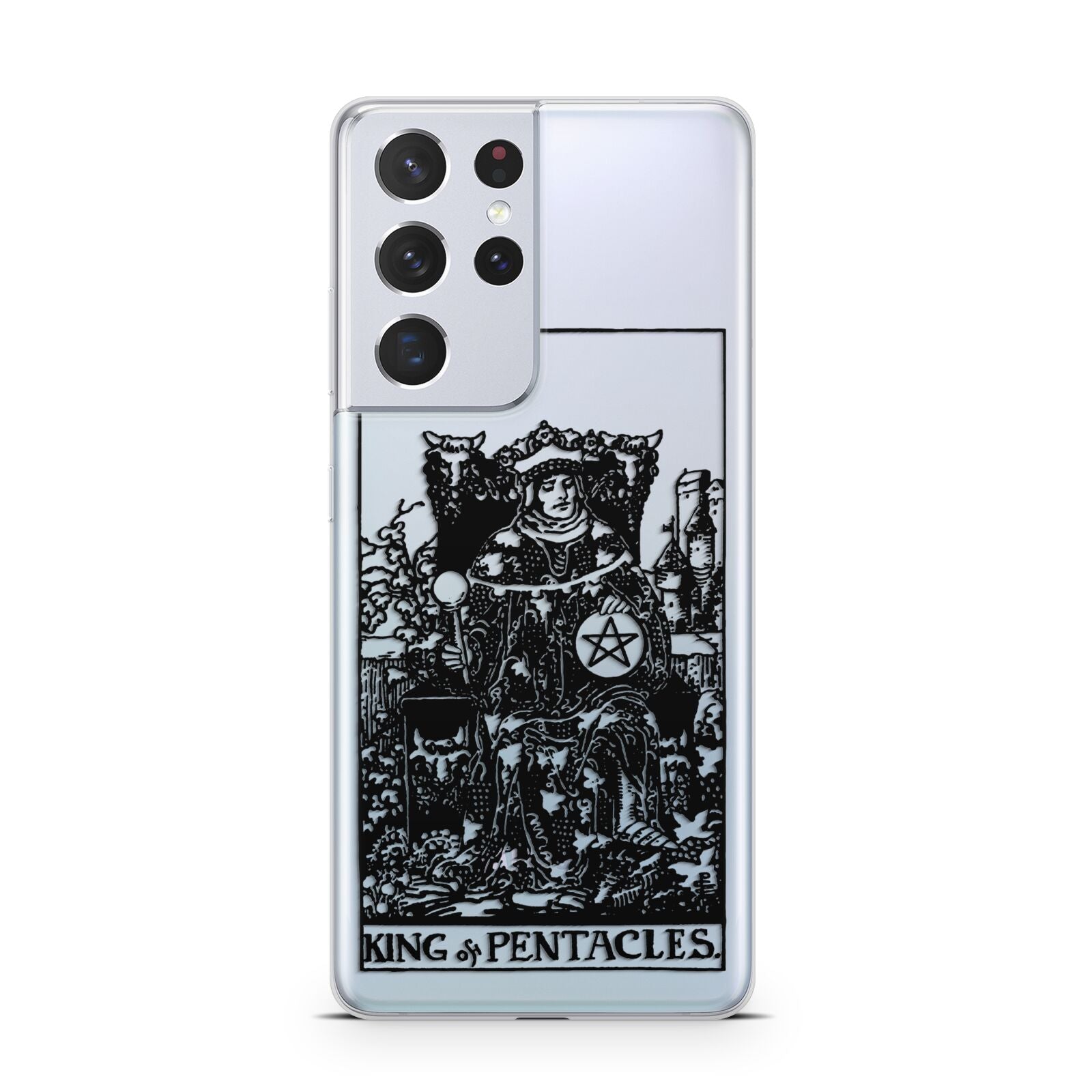 King of Pentacles Monochrome Samsung S21 Ultra Case