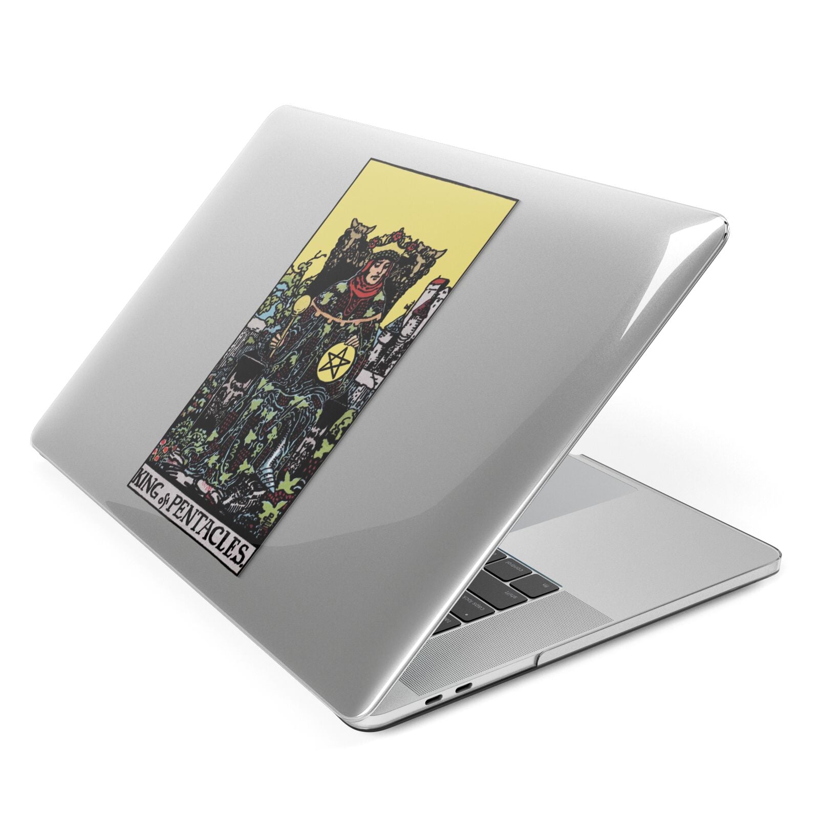 King of Pentacles Tarot Card Apple MacBook Case Side View