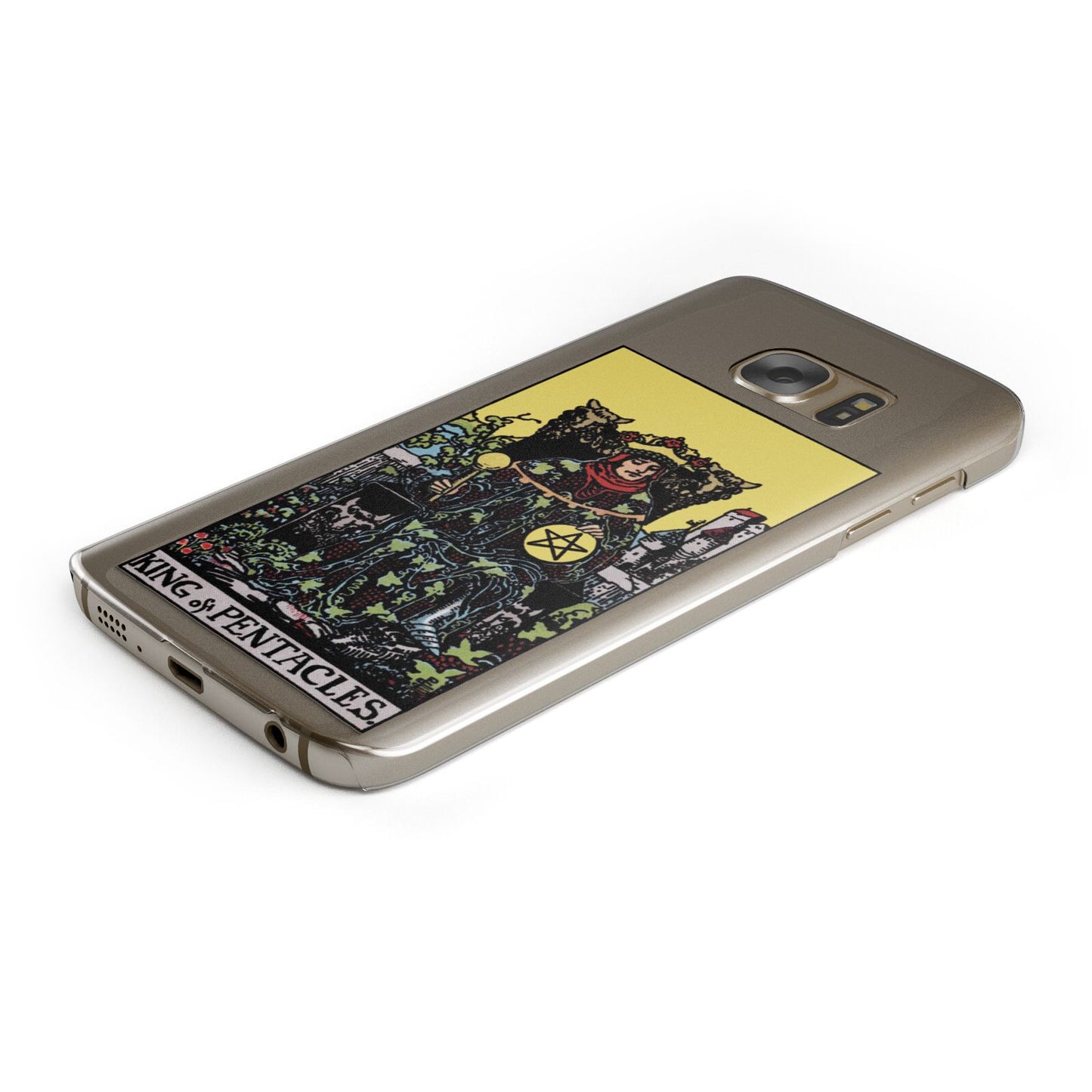 King of Pentacles Tarot Card Samsung Galaxy Case Bottom Cutout