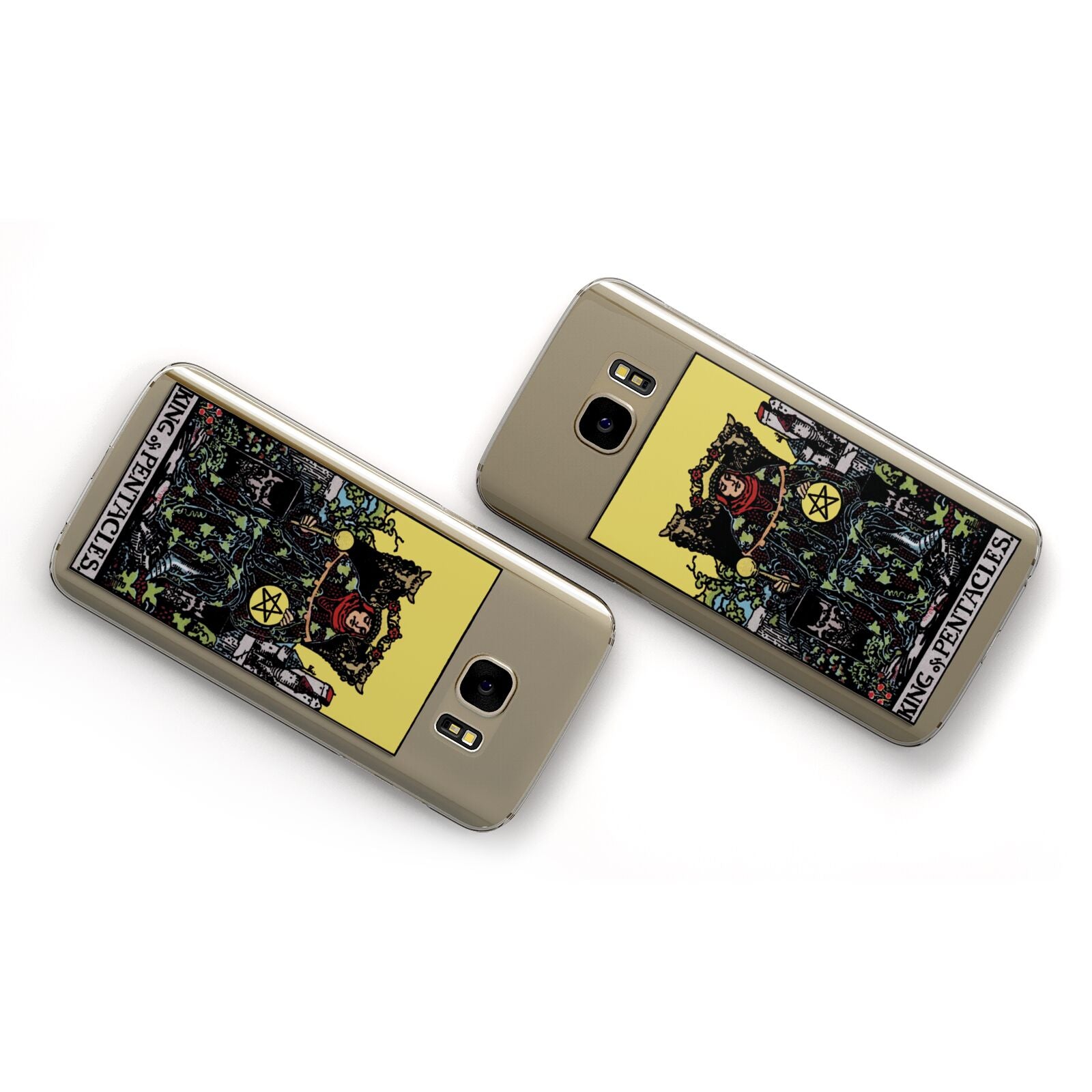 King of Pentacles Tarot Card Samsung Galaxy Case Flat Overview