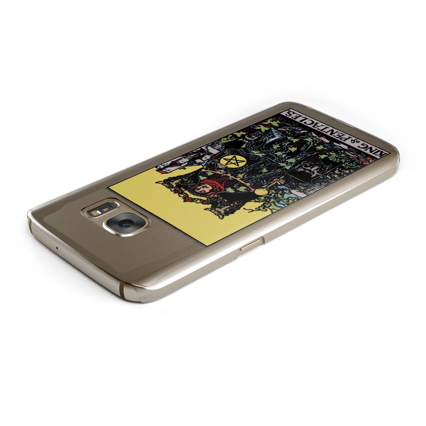 King of Pentacles Tarot Card Samsung Galaxy Case Top Cutout
