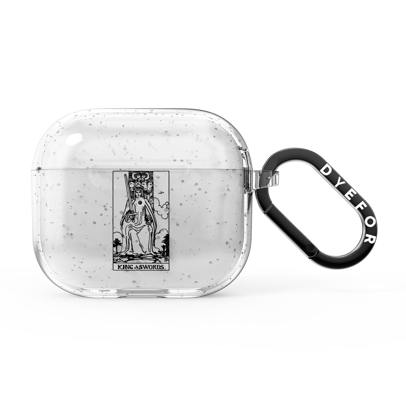 King of Swords Monochrome AirPods Glitter Case 3rd Gen