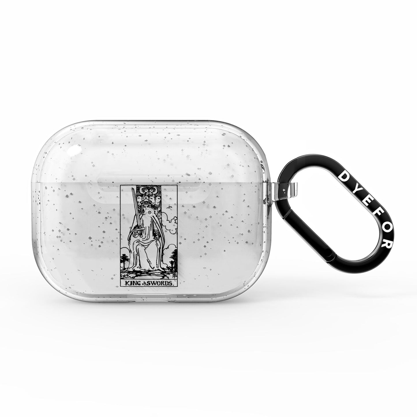 King of Swords Monochrome AirPods Pro Glitter Case