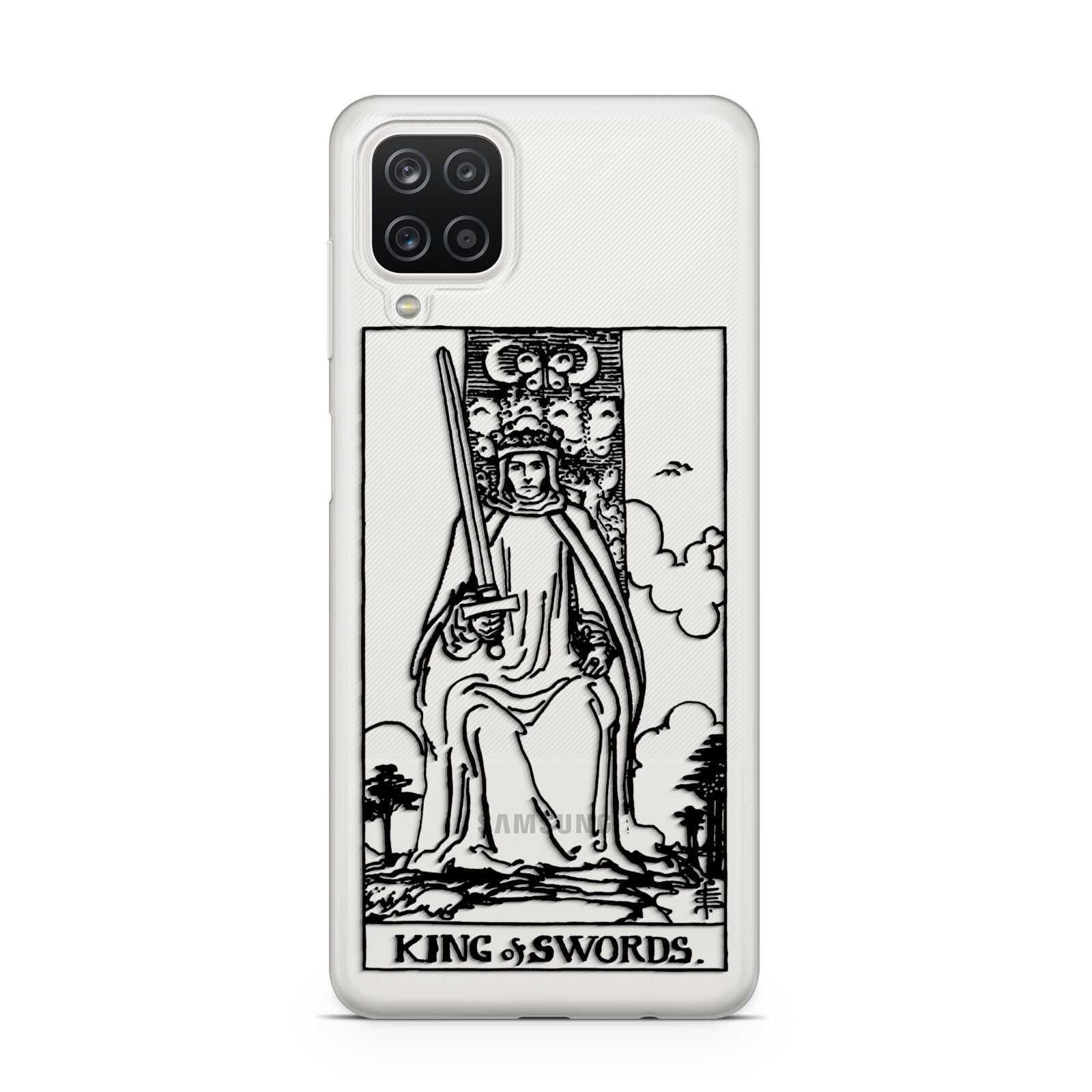 King of Swords Monochrome Samsung A12 Case