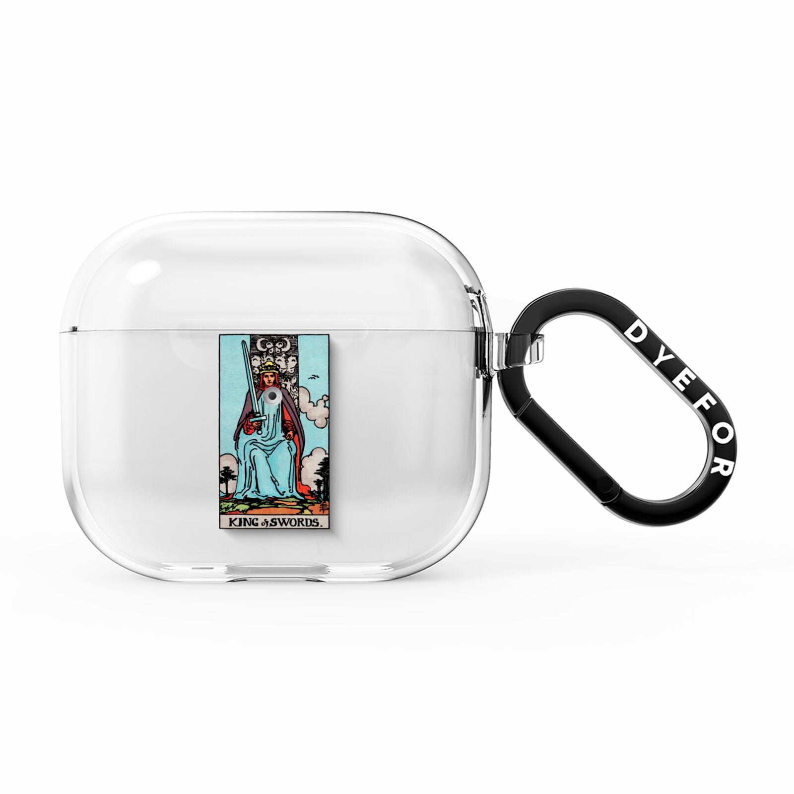 King of Swords Tarot Card AirPods Clear Case 3rd Gen