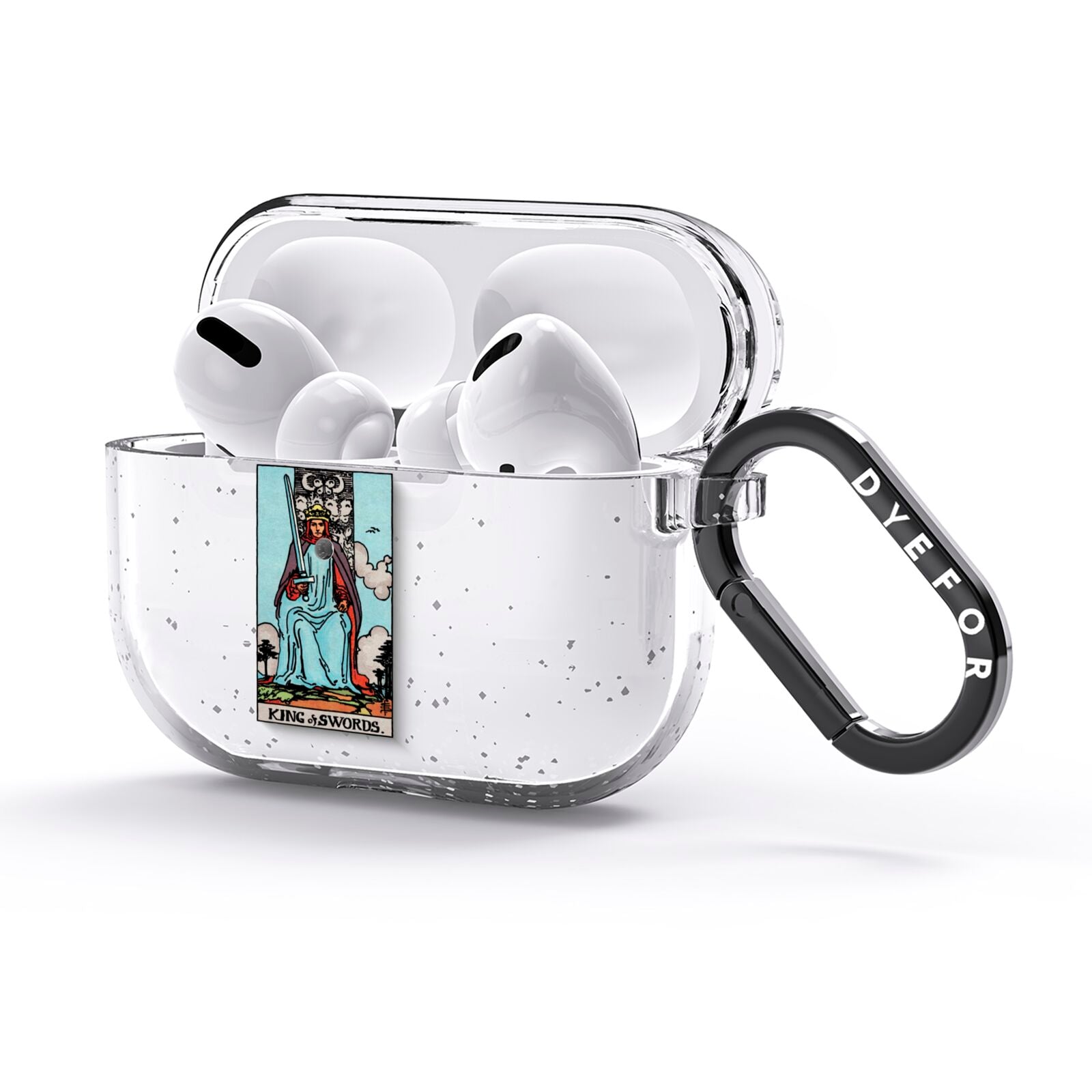 King of Swords Tarot Card AirPods Glitter Case 3rd Gen Side Image