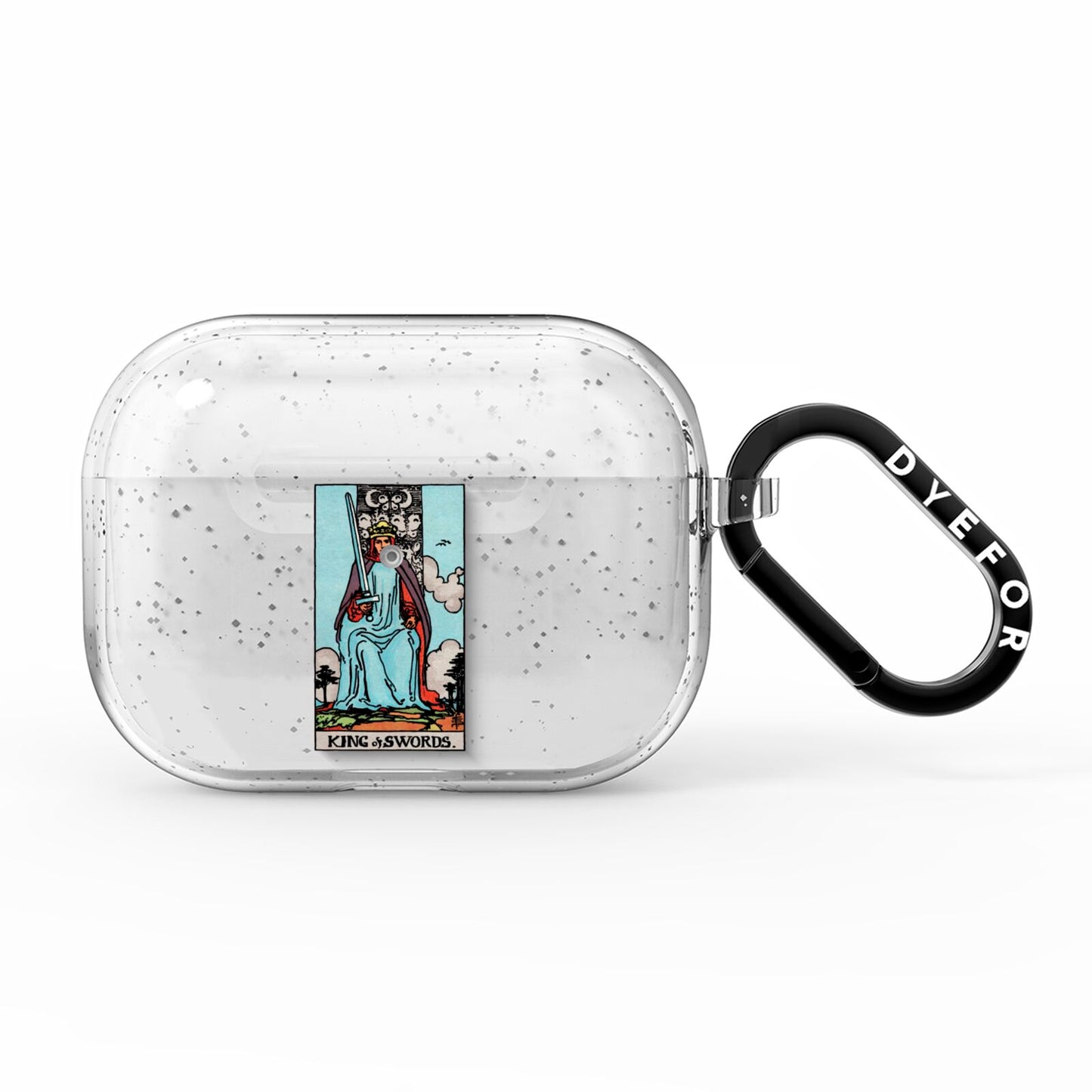 King of Swords Tarot Card AirPods Pro Glitter Case