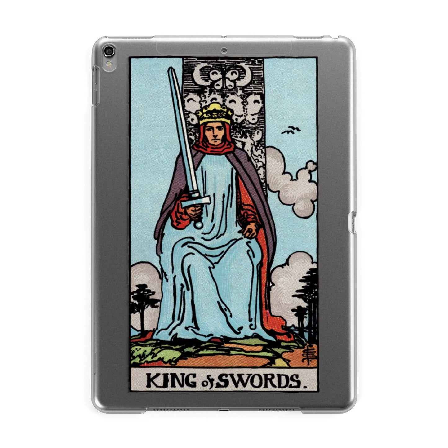 King of Swords Tarot Card Apple iPad Grey Case