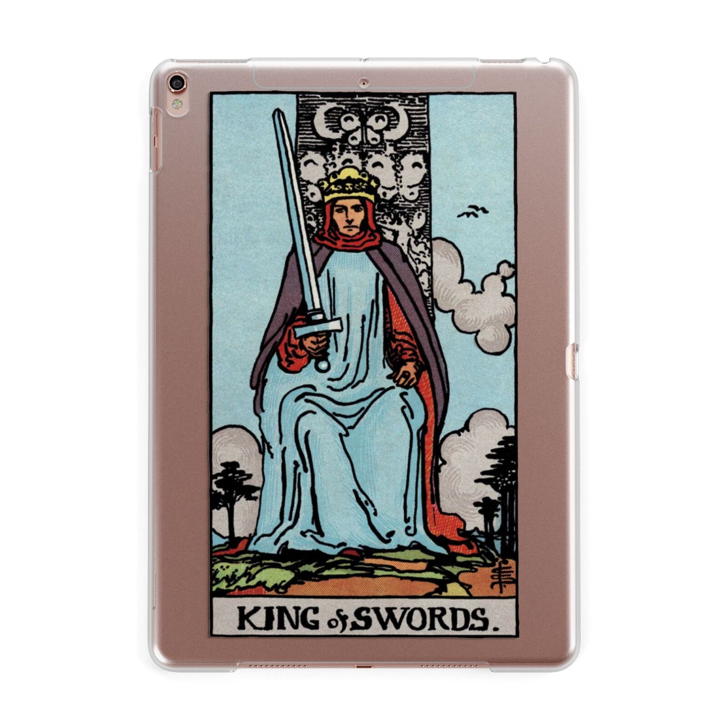 King of Swords Tarot Card Apple iPad Rose Gold Case