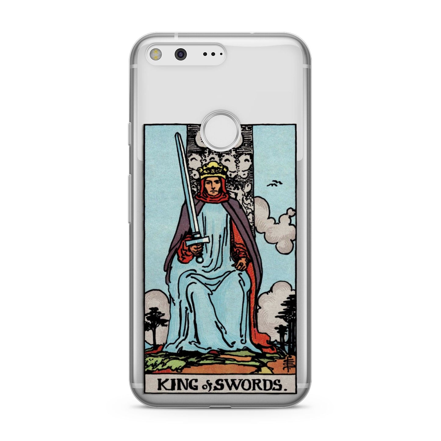 King of Swords Tarot Card Google Pixel Case