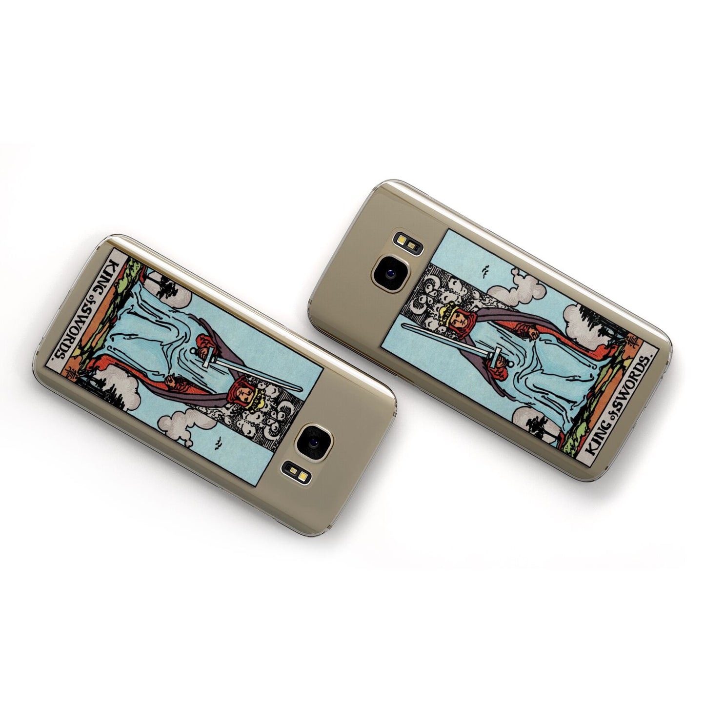 King of Swords Tarot Card Samsung Galaxy Case Flat Overview