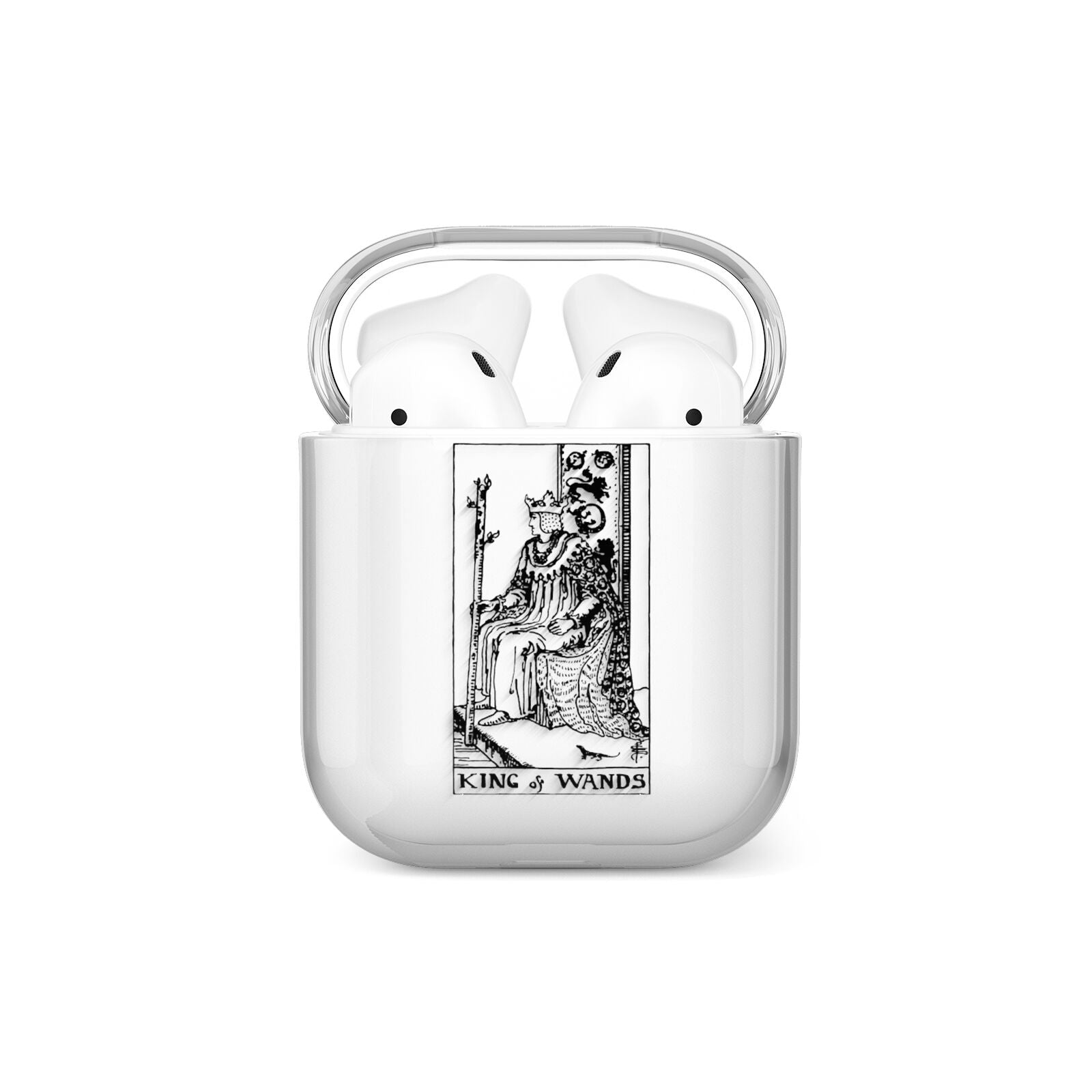 King of Wands Monochrome AirPods Case