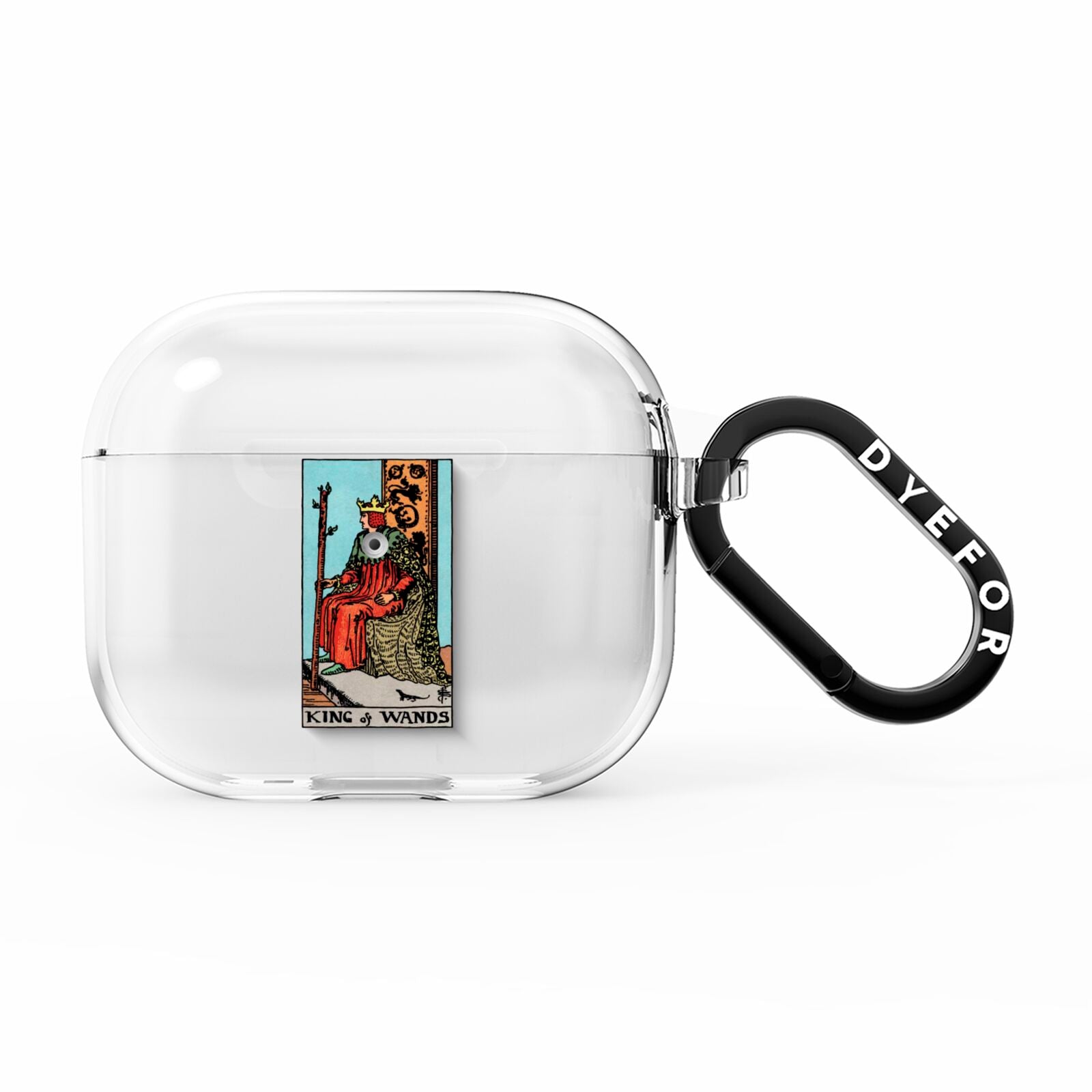 King of Wands Tarot Card AirPods Clear Case 3rd Gen