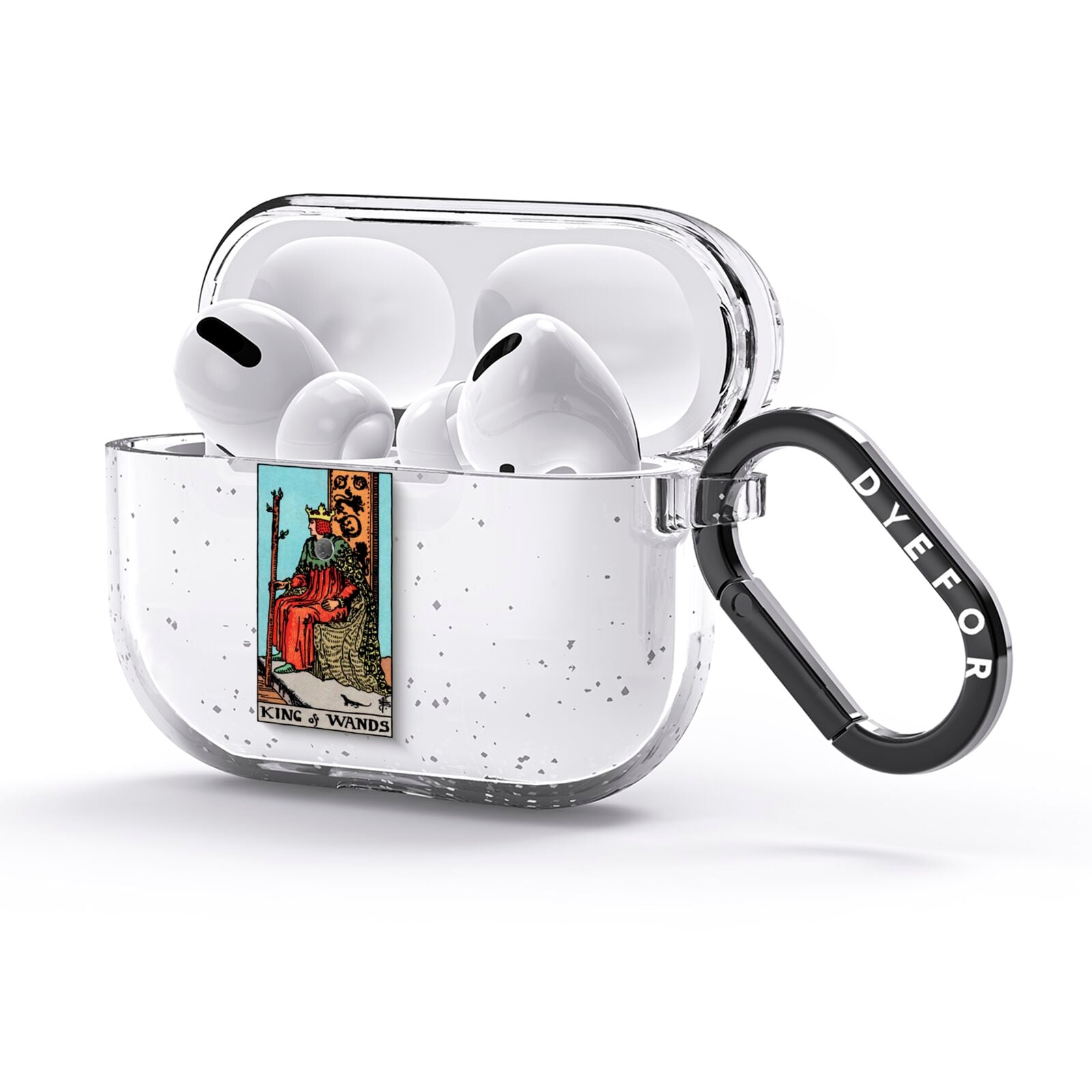 King of Wands Tarot Card AirPods Glitter Case 3rd Gen Side Image