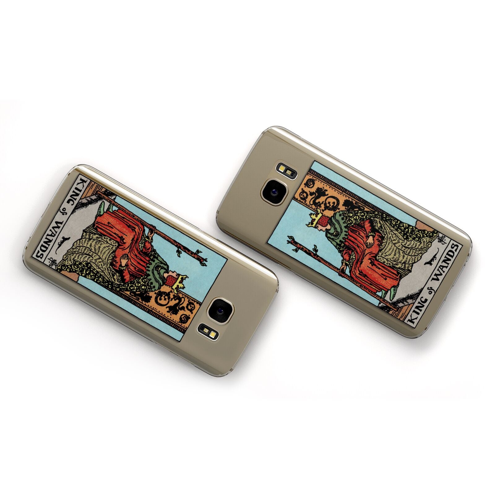 King of Wands Tarot Card Samsung Galaxy Case Flat Overview