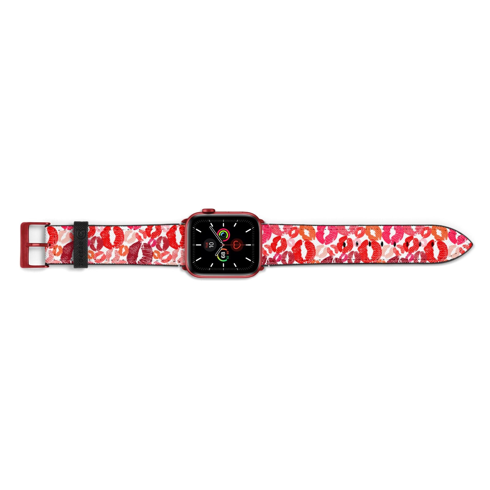 Kiss Print Apple Watch Strap Landscape Image Red Hardware