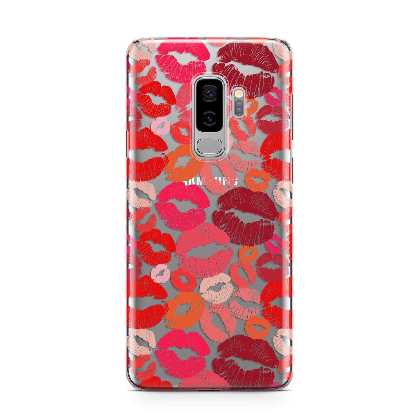 Kiss Print Samsung Galaxy S9 Plus Case on Silver phone