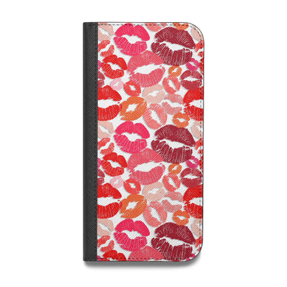 Kiss Print Vegan Leather Flip Samsung Case