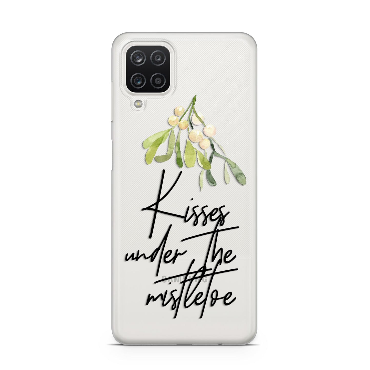 Kisses Under The Mistletoe Samsung A12 Case