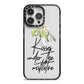 Kisses Under The Mistletoe iPhone 14 Pro Max Black Impact Case on Silver phone