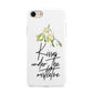 Kisses Under The Mistletoe iPhone 8 3D Tough Case on Gold Phone