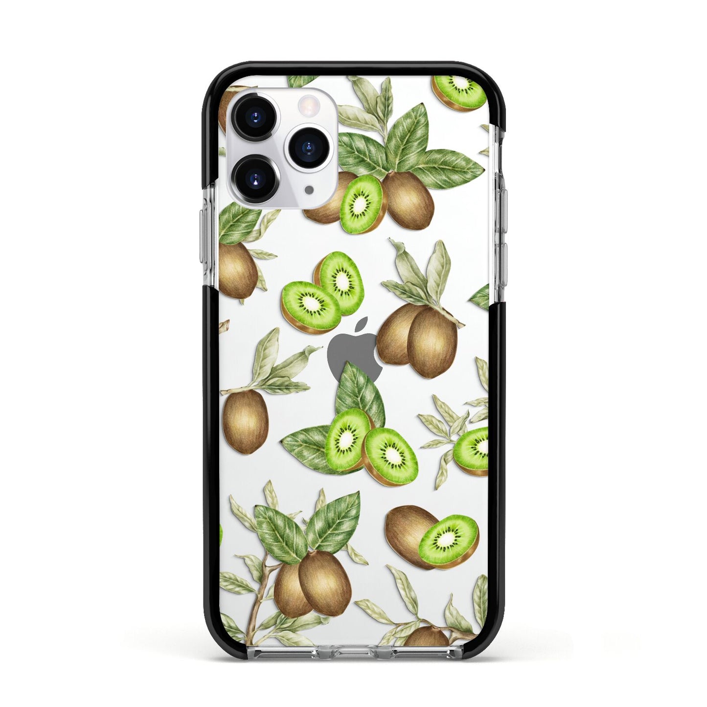 Kiwi Fruit Apple iPhone 11 Pro in Silver with Black Impact Case