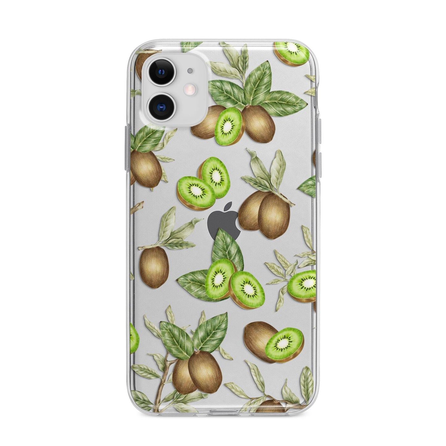 Kiwi Fruit Apple iPhone 11 in White with Bumper Case