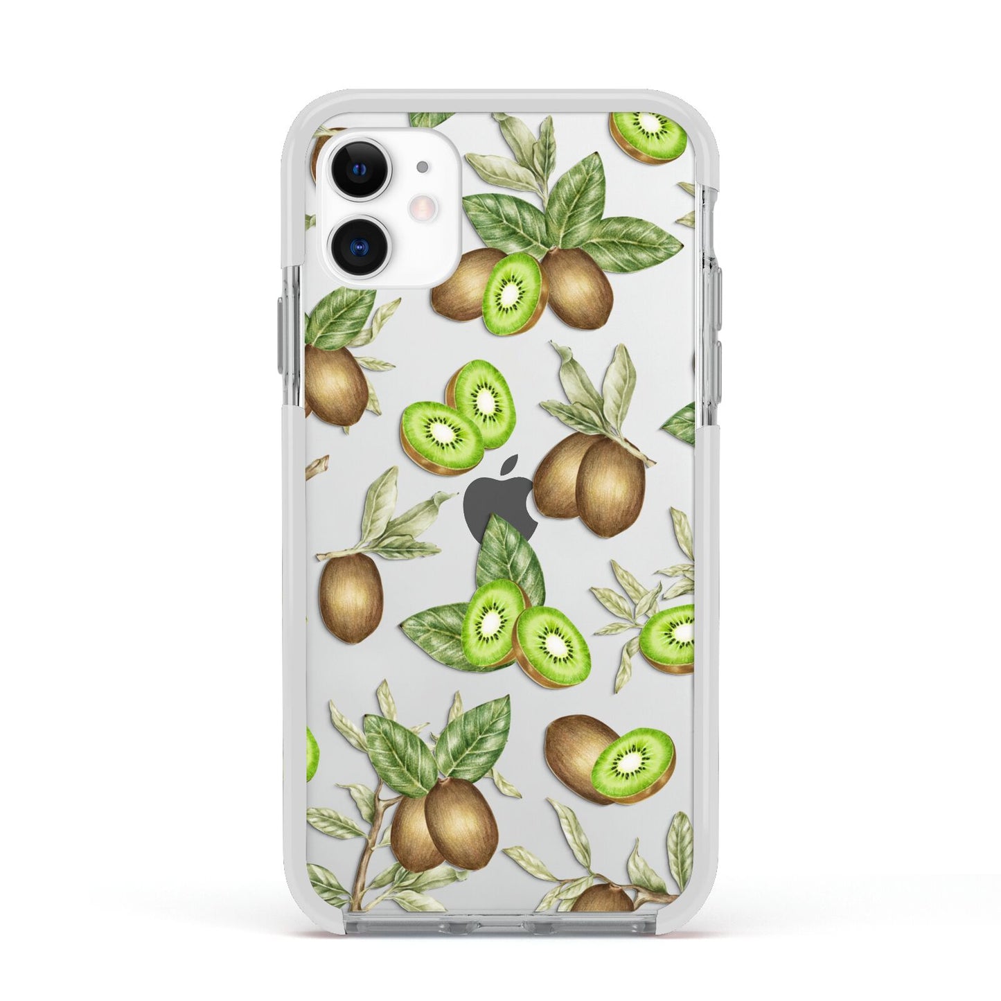 Kiwi Fruit Apple iPhone 11 in White with White Impact Case