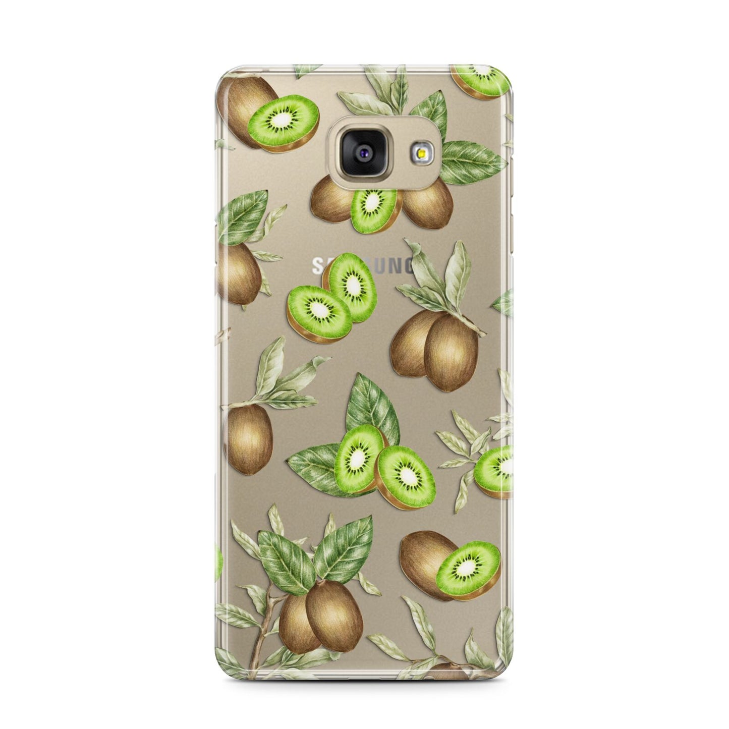 Kiwi Fruit Samsung Galaxy A7 2016 Case on gold phone