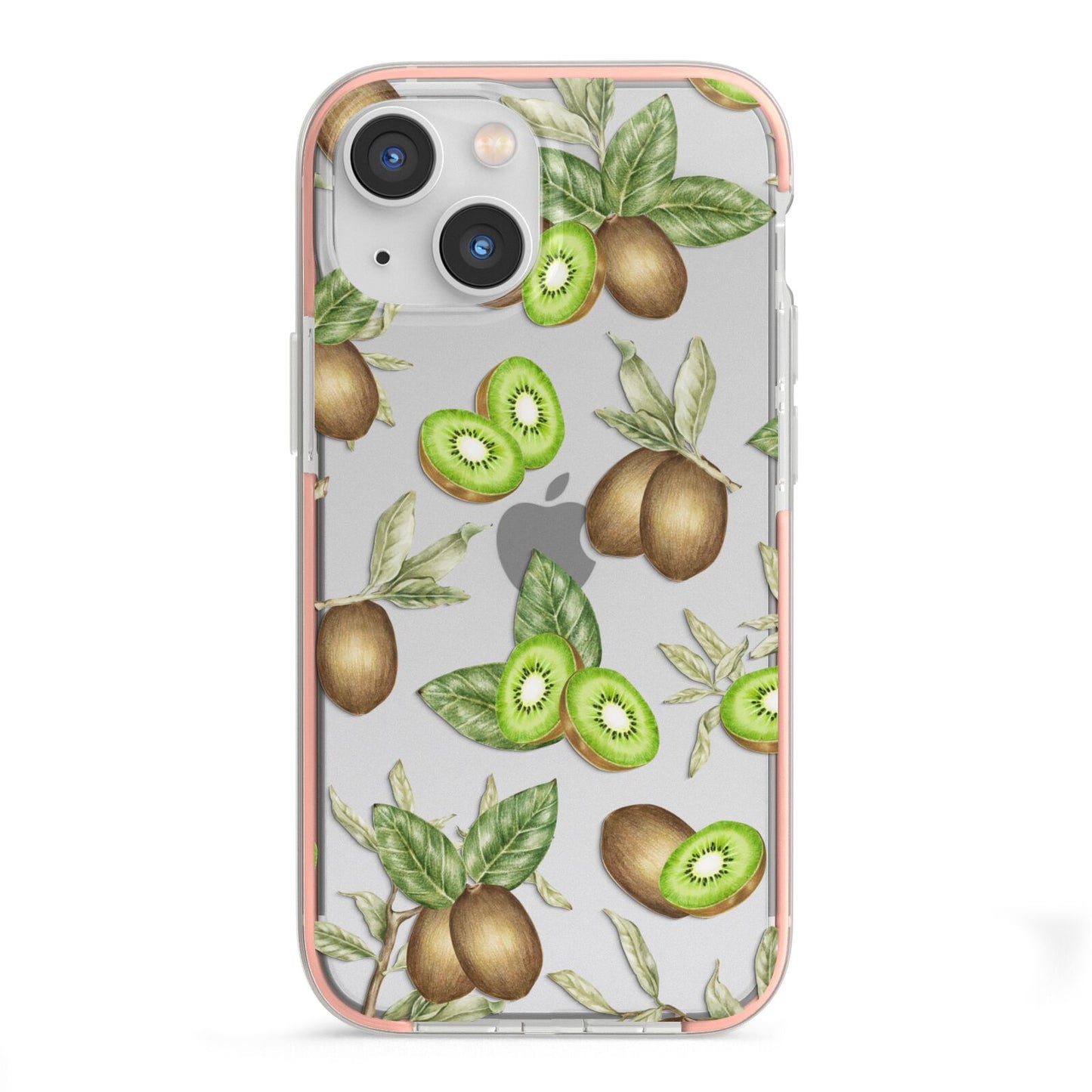 Kiwi Fruit iPhone 13 Mini TPU Impact Case with Pink Edges