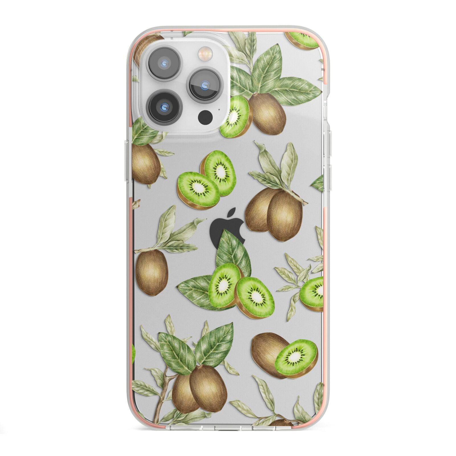 Kiwi Fruit iPhone 13 Pro Max TPU Impact Case with Pink Edges