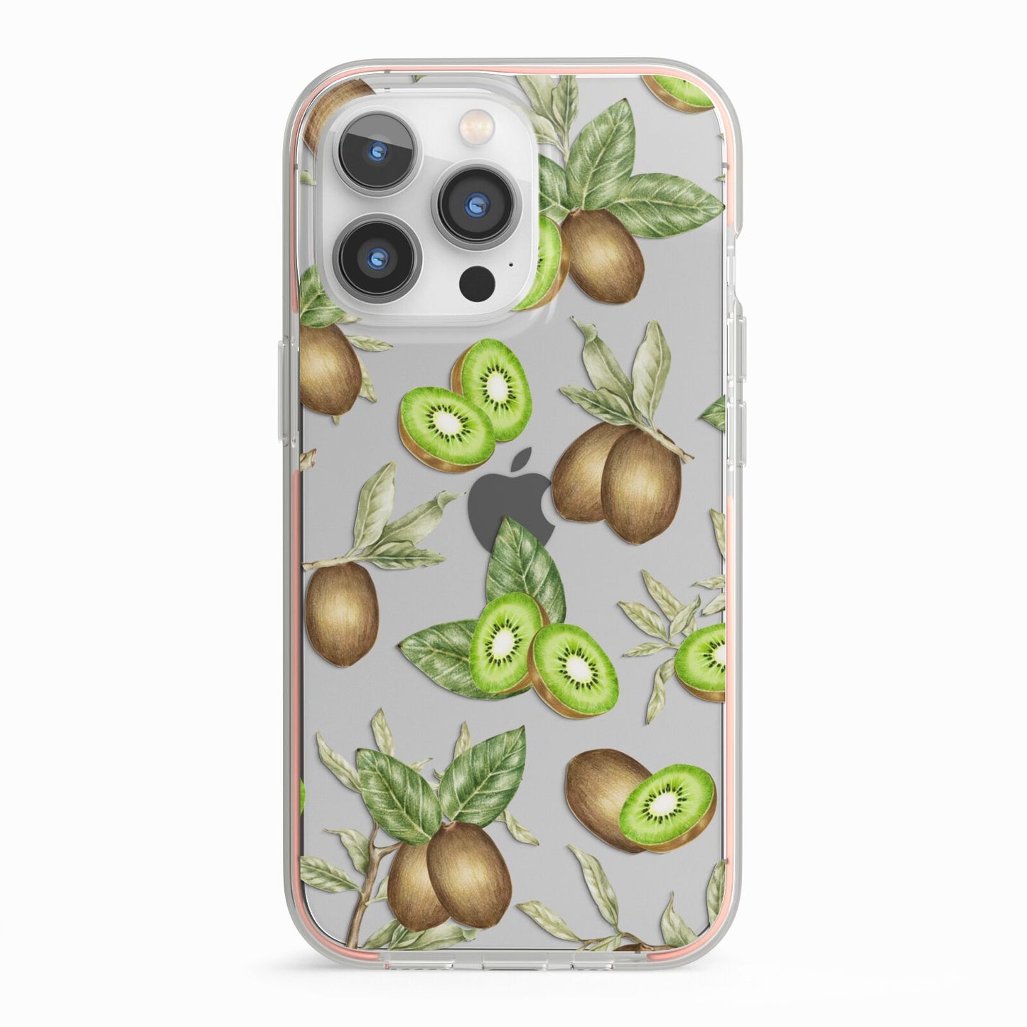 Kiwi Fruit iPhone 13 Pro TPU Impact Case with Pink Edges