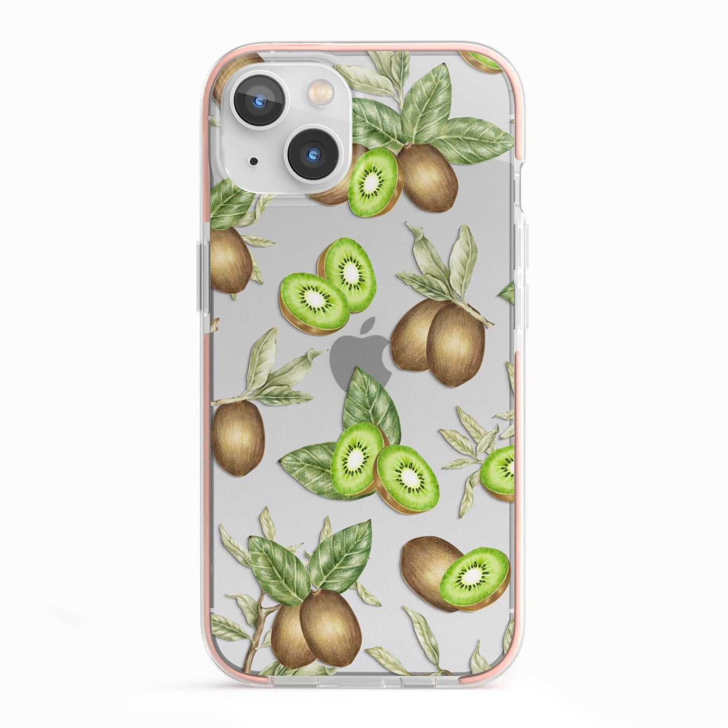 Kiwi Fruit iPhone 13 TPU Impact Case with Pink Edges